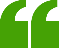 Large green quotation symbols
